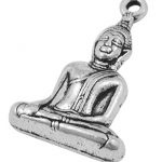 Zware kwaliteit Buddha hanger 35,5 x 23mm x 8mm gat 2mm