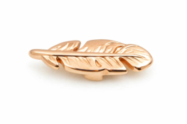 1 x DQ metaal schuiver veer ca. 21,5 x 7,5 x 5 mm – opening 5 x 2,5 mm – rose gold kleur (rosegoud) (Nikkelvrij)