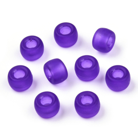 20 x  Rondellen acryl kralen 9 x 6mm Gat: 3,8mm Frosted Purple