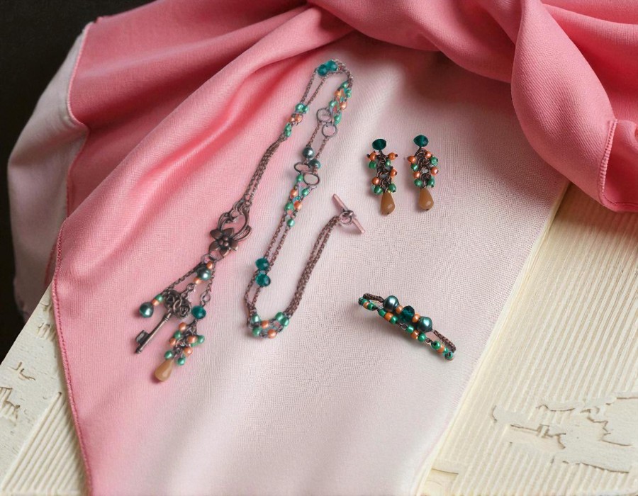 Leuke set: Zomers groen - oranje ♥