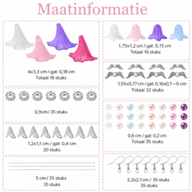 1 x Starterspakket engelen oorbellen maken – DIY set – mix kleuren