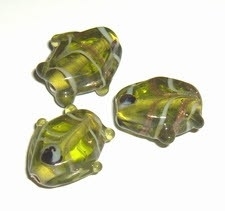 10 x Glaskraal vis 18x17mm