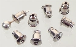 20 x platinum kleur oorbel stoppers 5 x 6mm of te gebruiken als dopjes voor spelden