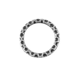 1 x DQ metalen ring 19x3 mm Zilver Ø13 mm