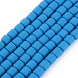 40 x handgemaakte polymeer klei kralen dodger blue 6,5 x 6mm gat: 1,2mm column