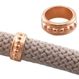 DQ metaal schuiver Rosé goud ca. 13 x 5 mm (Ø 10mm) (Nikkelvrij)