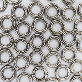 10 x  boei-ring 7,3 mm x 11,5 mm Platinum Kleur