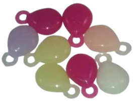 15 x Jelly style acryl kralen  assortiment hangers in de vorm van een druppel 19mm gat 3mm