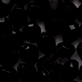 10 x Ronde Tsjechische kralen facet kristal 10mm kleur: zwart gat: 1mm