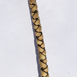 1 x  DQ gevlochten leer rond 7 x 7 mm per 90 cm