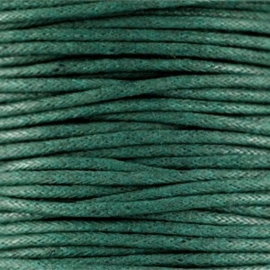 10 meter Waxkoord 1.5 mm Dark emerald green