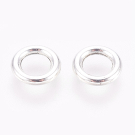 25 x DQ metalen gesloten ringen zilverkleur 8 x 1,5mm gat: 5mm (Nikkelvrij)