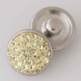 Drukker Rhinestone soft yellow - 12 mm click