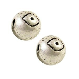 5x DQ metalen kraal oog 6 mm Antiek Zilver