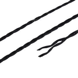 1 rol waxkoord katoen 0,5 mm – 20 meter – zwart
