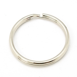 10 x Platinum metalen sleutelring 24 mm binnenmaat 20 mm