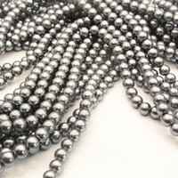 100 x acryl parels 4mm grey