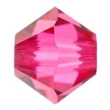 10 x Preciosa Kristal Bicone 6mm Pink