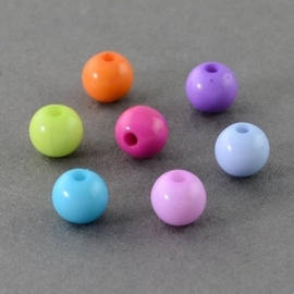 15  x Ronde acrylkralen mix 12mm gat: 2mm Mix  assortiment