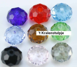 10 x briolette kralen Mix 10x8mm Gat: 1mm (in bestelling)