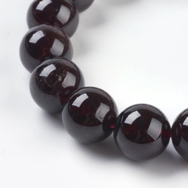 10 x  Edelsteen kraal Garnet 10mm gat 0,5mm