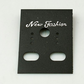 50 plastic kaartjes voor oorbellen  30 x 40mm zwart(in bestelling)