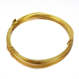 Aluminium draad 0,8 mm dik, 10m per rol, Gold