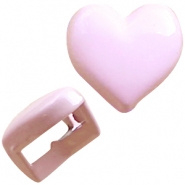 5 x Chill metalen schuiver hart Pastel roze  Ø 6mm (Nikkelvrij)