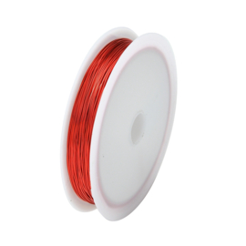 1 x Rol metaaldraad 0,4 mm – lengte ca. 13 meter – Dark Red (Nikkelvrij)