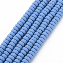 20 x Polymeer kralen rondellen 7mm Medium slate blue