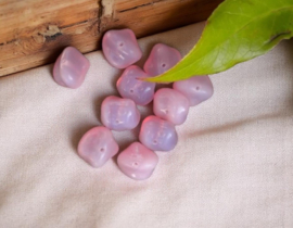 10 x Glaskralen 12mm Roze