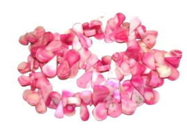 5 x  roze rode geverfde koraal kralen afmetingen kraal 16 x 10 mm
