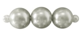 10 x prachtige glasparel kleur: Zilver 14mm