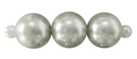 30 x prachtige glasparel kleur: Zilver 8mm