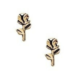 2 x Floating Charms Roos Goud 8x4 mm