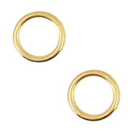 2 x Bedels DQ metaal cirkel 12mm Goud (nikkelvrij)