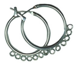 2 x  oorbel ornamenten binnenzijde 20 mm oogje 2 mm