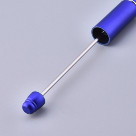 1 x Kunststof/metalen kralenpen 14,4 cm – staafje ca. 55 x 2 mm – blauw
