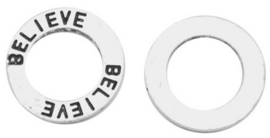 10 x Tibetaans zilveren gesloten ringen 14mm x 1,5mm