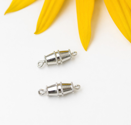 1 x Metalen draaisluiting schroefsluiting 17 x 6 mm – platinumkleur
