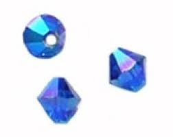 10 x Preciosa Kristal Bicone 8mm Capri Blue AB