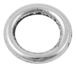 10  x Antiek zilveren gesloten ringen 12 x 2 mm gat: 8mm-