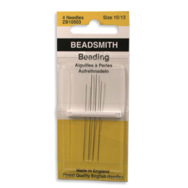 Set van 4 kralennaalden Beadsmith nr. 10 + 13
