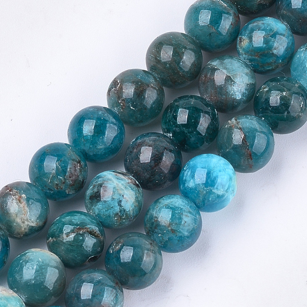 10 x  edelsteen kraal 10mm van Apatite gat ca: 1mm