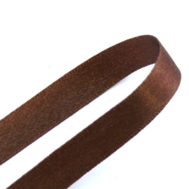 2 meter satijnlint lint 7 mm breed (smal) donker bruin