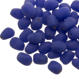 5 x Glaskralen Pebble Mat Cornflower