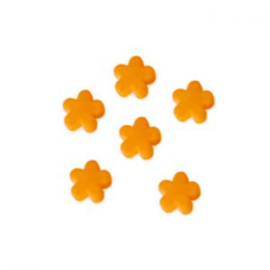 10x Kinderkralen acryl bloem Oranje 12 mm