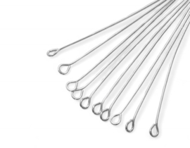 100 x  Kettelstiften 50 mm antiek zilverkleur (Nikkelvrij)