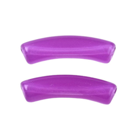10 x Acryl kralen tube Jelly style Dark Orchid ca. 32x8mm (gat Ø1.8mm)