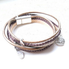 Dubbele leren armband ♥